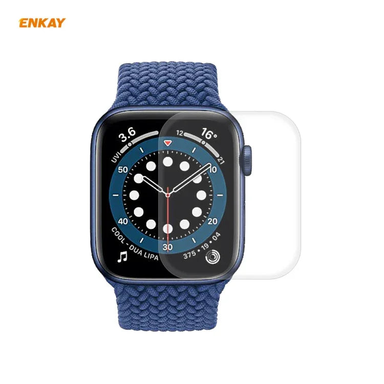 ฟิล์มป้องกันหน้าจอ HD แบบโค้งร้อน 3D PET ครอบคลุมเต็มจอ ENKAY Hat-Prince สำหรับ Apple Watch Series 6/5/4/SE 44mm