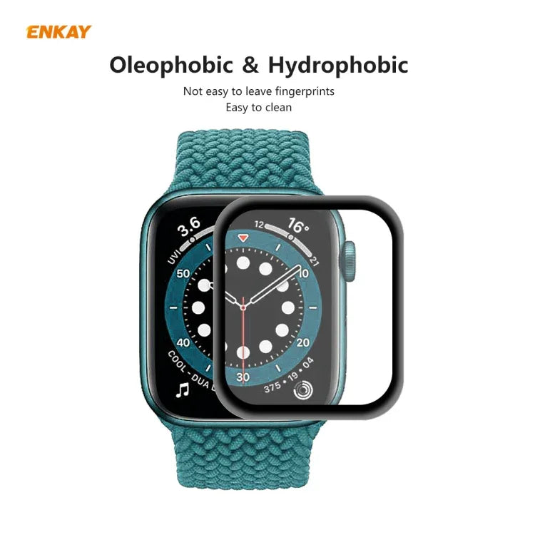 ฟิล์มกันรอยหน้าจอ HD 10 ชิ้น ENKAY Hat-Prince 3D ขอบนุ่ม PC + PMMA สำหรับ Apple Watch 6/5/4/SE 44 มม. และ 40 มม.