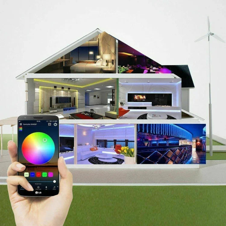 ชุดไฟเส้น LED RGB 5050 ยาว 5 เมตร พร้อมชุดอุปกรณ์สมาร์ทโฮม WIFI (ไม่กันน้ำ)