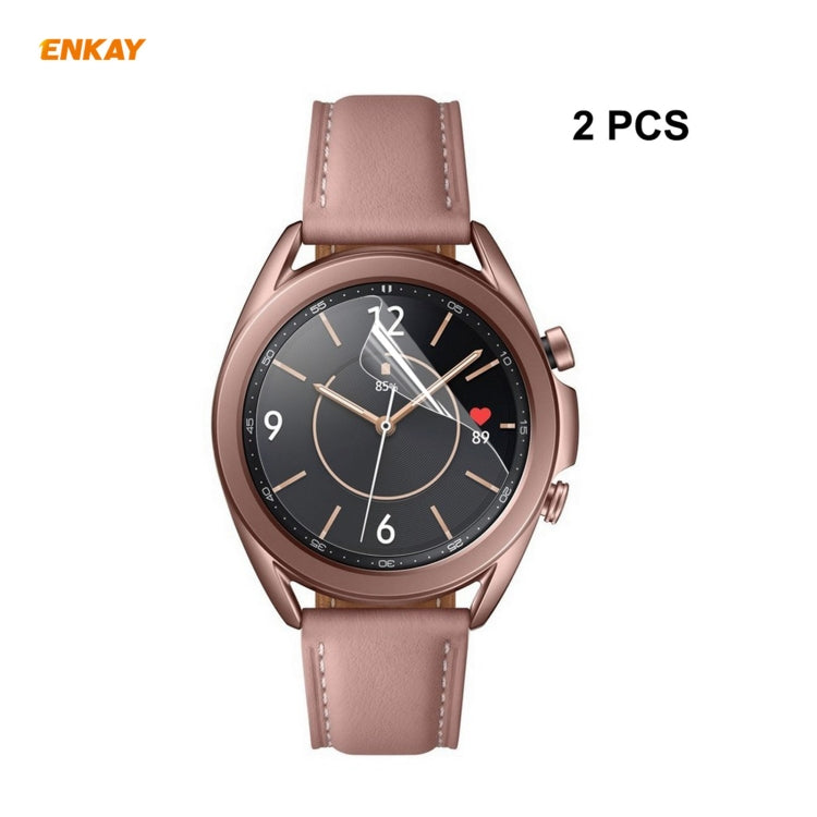 ฟิล์มกันรอยหน้าจอ PET HD ใส ENKAY Hat-Prince 2 ชิ้น สำหรับ Samsung Galaxy Watch3 45 มม., สำหรับ Samsung Galaxy Watch3 41 มม.