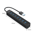 ORICO TWU3-7A-BK ฮับ USB 3.0 7 พอร์ต, TWU3-7A