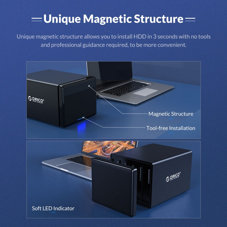 ORICO NS200RU3 กล่องใส่ฮาร์ดไดรฟ์ 2 ช่อง USB3.0 พร้อมระบบ Raid, NS200RU3