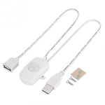 สวิตช์เซ็นเซอร์ตรวจจับการเคลื่อนไหวอินฟราเรด PIR USB DC 5V/12V/24V สำหรับแถบไฟ LED สีดำ, ขาว