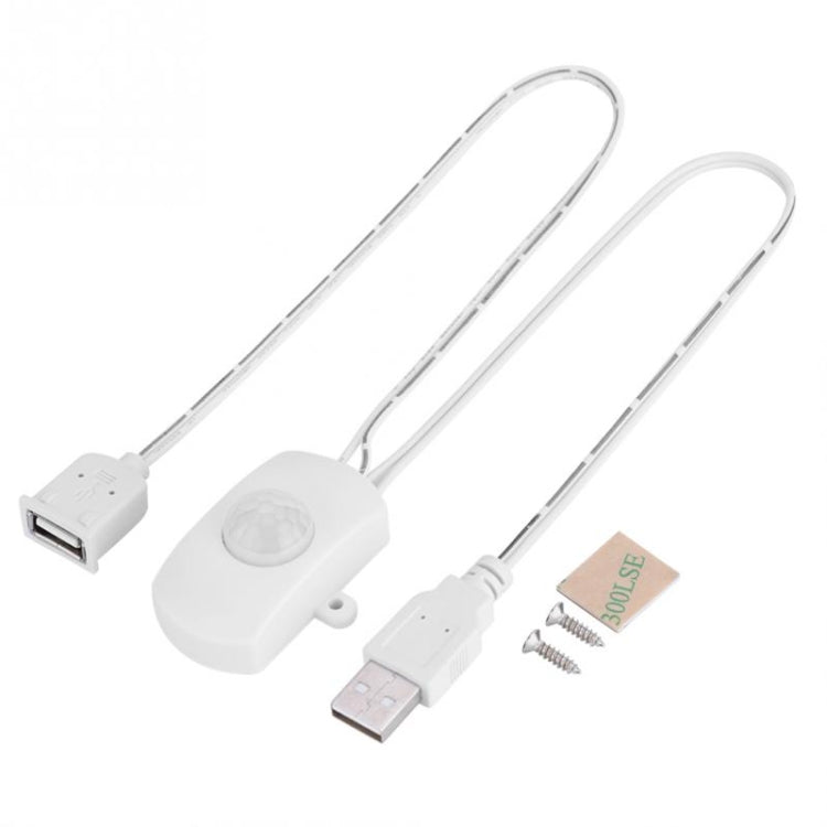 สวิตช์เซ็นเซอร์ตรวจจับการเคลื่อนไหวอินฟราเรด PIR USB DC 5V/12V/24V สำหรับแถบไฟ LED สีดำ, ขาว