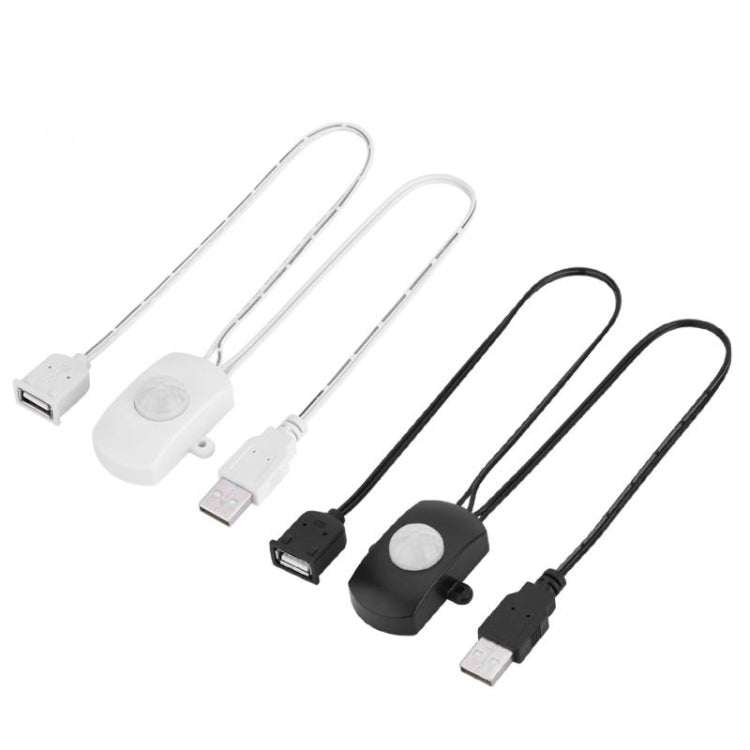 สวิตช์เซ็นเซอร์ตรวจจับการเคลื่อนไหวอินฟราเรด PIR USB DC 5V/12V/24V สำหรับแถบไฟ LED สีดำ, ขาว