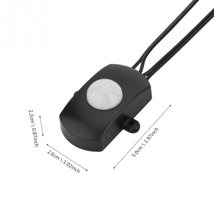 สวิตช์เซ็นเซอร์ตรวจจับการเคลื่อนไหวอินฟราเรด PIR USB DC 5V/12V/24V สำหรับแถบไฟ LED สีดำ, ขาว