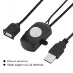 สวิตช์เซ็นเซอร์ตรวจจับการเคลื่อนไหวอินฟราเรด PIR USB DC 5V/12V/24V สำหรับแถบไฟ LED สีดำ, ขาว