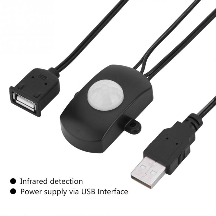 สวิตช์เซ็นเซอร์ตรวจจับการเคลื่อนไหวอินฟราเรด PIR USB DC 5V/12V/24V สำหรับแถบไฟ LED สีดำ, ขาว