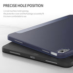 Three-folding Surface Leather Matte TPU Bottom Smart Tablet Case