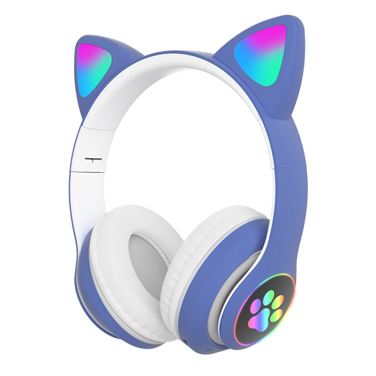 TN-28 หูฟังบลูทูธ 5.0 ขนาด 3.5 มม. เชื่อมต่อคู่ หูฟังสเตอริโอหูแมว RGB เบส ตัดเสียงรบกวน รองรับการ์ด TF พร้อมไมโครโฟน