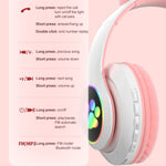 TN-28 หูฟังบลูทูธ 5.0 ขนาด 3.5 มม. เชื่อมต่อคู่ หูฟังสเตอริโอหูแมว RGB เบส ตัดเสียงรบกวน รองรับการ์ด TF พร้อมไมโครโฟน