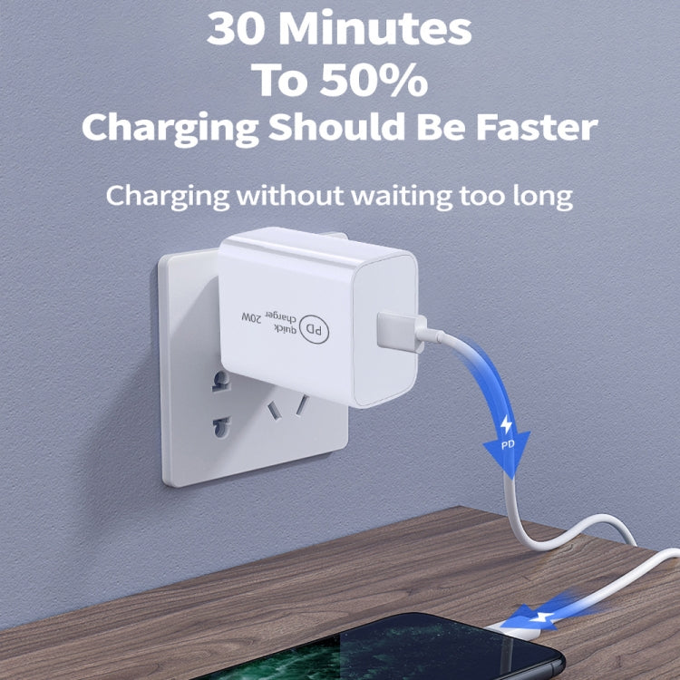 ชุดที่ชาร์จเดินทาง SDC-20W 2 in 1 PD 20W USB-C / Type-C + สายชาร์จข้อมูลเร็ว 3A PD 3.0 USB-C / Type-C เป็น USB-C / Type-C ความยาวสาย: 1 เมตร, ปลั๊ก US, ปลั๊ก EU, ปลั๊ก UK