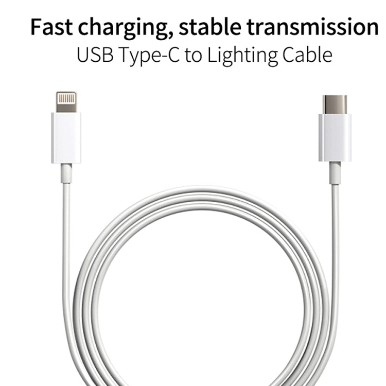 SDC-20W ชาร์จเร็ว 2 in 1 PD 20W USB-C / Type-C สำหรับเดินทาง + สายชาร์จข้อมูล 3A PD3.0 USB-C / Type-C เป็น 8 Pin ชาร์จเร็ว ความยาวสาย: 1m, ปลั๊ก US, ปลั๊ก EU, ปลั๊ก UK