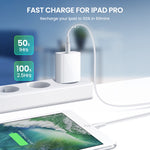 SDC-20W ชาร์จเร็ว 2 in 1 PD 20W USB-C / Type-C สำหรับเดินทาง + สายชาร์จข้อมูล 3A PD3.0 USB-C / Type-C เป็น 8 Pin ชาร์จเร็ว ความยาวสาย: 1m, ปลั๊ก US, ปลั๊ก EU, ปลั๊ก UK