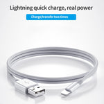 XJ-017 สายชาร์จข้อมูล USB ชาย 3A เป็น 8 พิน ชาย ชาร์จเร็ว ความยาว: 1 เมตร, 1 เมตร
