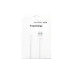 XJ-017 สายชาร์จข้อมูล USB ชาย 3A เป็น 8 พิน ชาย ชาร์จเร็ว ความยาว: 1 เมตร, 1 เมตร