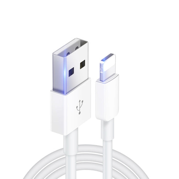 XJ-019 สายชาร์จข้อมูล USB ชาย 2.4A เป็น 8 พิน ชาย ชาร์จเร็ว ความยาว: 3 เมตร, 8 พิน