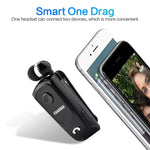 F920 หูฟังบลูทูธ CSR4.1 สายเก็บได้ เตือนสายเรียกเข้าแบบสั่น ป้องกันการโจรกรรม สีดำ ขาว ทอง เงิน เทา