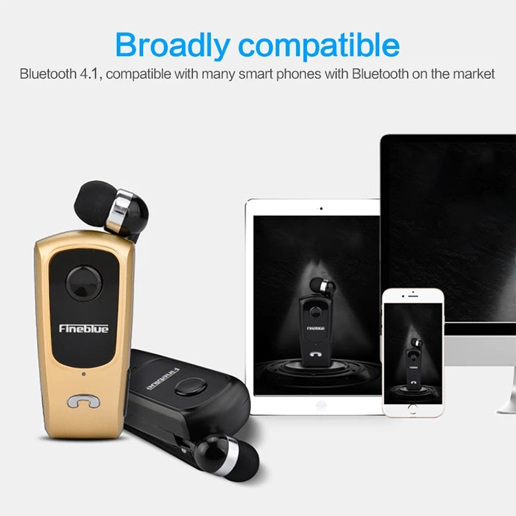 F920 หูฟังบลูทูธ CSR4.1 สายเก็บได้ เตือนสายเรียกเข้าแบบสั่น ป้องกันการโจรกรรม สีดำ ขาว ทอง เงิน เทา