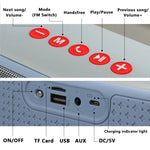 ลำโพงบลูทูธซับวูฟเฟอร์ T&G TG271 TWS พร้อมเชือกถัก รองรับ USB/AUX/การ์ด TF/FM