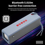 ลำโพงบลูทูธซับวูฟเฟอร์ T&G TG271 TWS พร้อมเชือกถัก รองรับ USB/AUX/การ์ด TF/FM