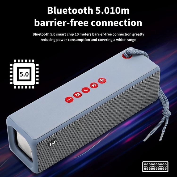 ลำโพงบลูทูธซับวูฟเฟอร์ T&G TG271 TWS พร้อมเชือกถัก รองรับ USB/AUX/การ์ด TF/FM