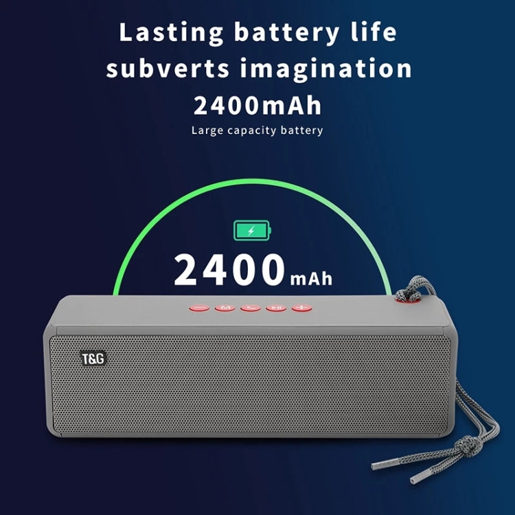 ลำโพงบลูทูธซับวูฟเฟอร์ T&G TG271 TWS พร้อมเชือกถัก รองรับ USB/AUX/การ์ด TF/FM