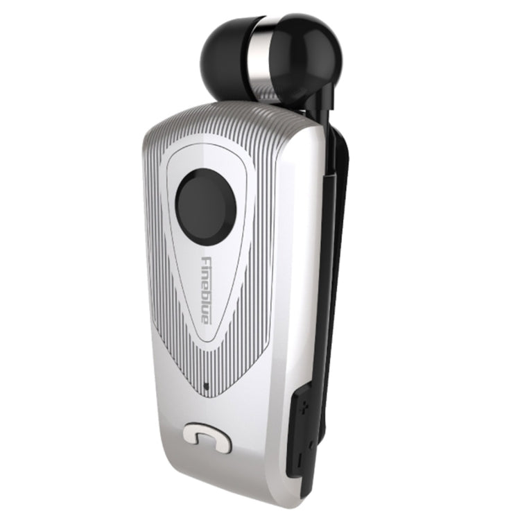 F930 หูฟังบลูทูธ CSR4.1 สายเก็บได้ เตือนสายเรียกเข้าแบบสั่น ป้องกันการโจรกรรม สีเงิน