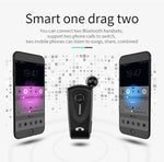 F930 หูฟังบลูทูธ CSR4.1 สายเก็บได้ เตือนสายเรียกเข้าแบบสั่น ป้องกันการโจรกรรม สีเงิน