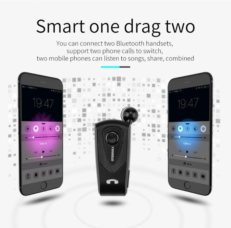 F930 หูฟังบลูทูธ CSR4.1 สายเก็บได้ เตือนสายเรียกเข้าแบบสั่น ป้องกันการโจรกรรม สีเงิน