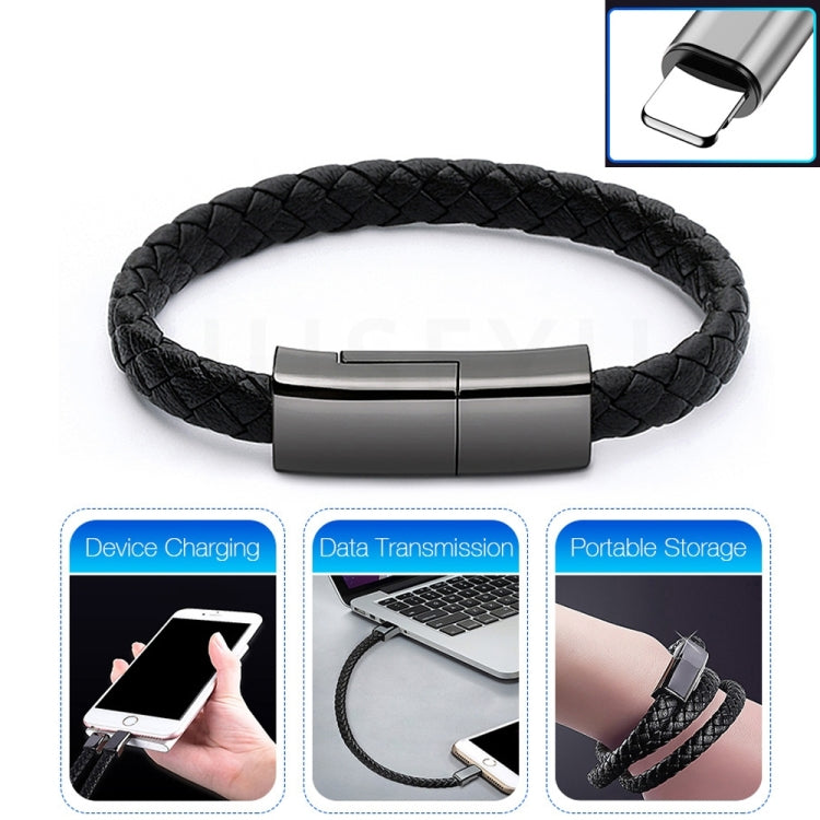 XJ-28 สายข้อมูลสร้อยข้อมือ USB 2.4A เป็น 8 พิน, ความยาวสาย: 22.5 ซม., XJ-28 8 พิน, 22.5 ซม. 8 พิน