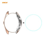 สำหรับ Samsung Galaxy Watch 3 45 มม. เคส TPU นุ่มชุบไฟฟ้า 2 in 1 ENKAY Hat-Prince + ฟิล์มกระจกนิรภัยขอบโค้ง 0.2 มม. 9H 2.15D