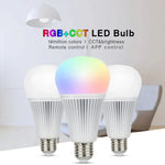 FUT012 หลอดไฟ LED E27 9W RGB + CCT 100V-240V สีเต็มรูปแบบ ควบคุมระยะไกล สมาร์ทบัลบ์ WiFi 2.4G ไร้สาย