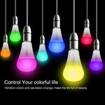 FUT012 หลอดไฟ LED E27 9W RGB + CCT 100V-240V สีเต็มรูปแบบ ควบคุมระยะไกล สมาร์ทบัลบ์ WiFi 2.4G ไร้สาย