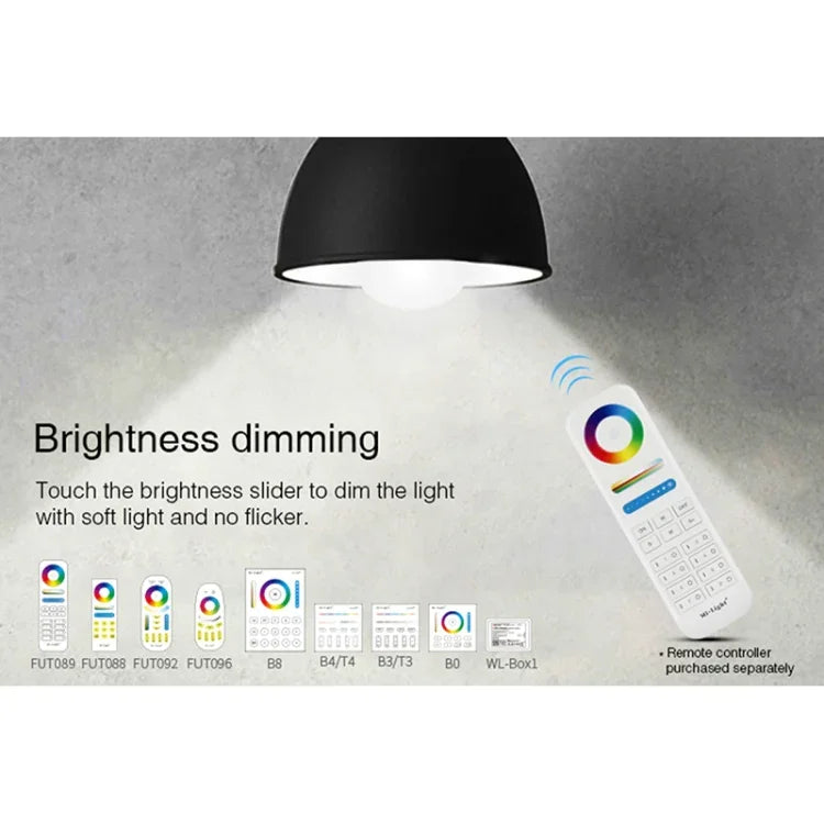 FUT012 หลอดไฟ LED E27 9W RGB + CCT 100V-240V สีเต็มรูปแบบ ควบคุมระยะไกล สมาร์ทบัลบ์ WiFi 2.4G ไร้สาย