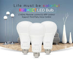 FUT105 หลอดไฟ LED 12W RGB + CCT E27 สำหรับใช้ในร่ม ควบคุมผ่านแอปสมาร์ทโฟน 2.4G สำหรับห้องนอน ห้องนั่งเล่น AC100~240V