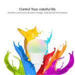 FUT105 หลอดไฟ LED 12W RGB + CCT E27 สำหรับใช้ในร่ม ควบคุมผ่านแอปสมาร์ทโฟน 2.4G สำหรับห้องนอน ห้องนั่งเล่น AC100~240V