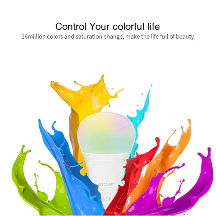 FUT105 หลอดไฟ LED 12W RGB + CCT E27 สำหรับใช้ในร่ม ควบคุมผ่านแอปสมาร์ทโฟน 2.4G สำหรับห้องนอน ห้องนั่งเล่น AC100~240V