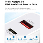 SDC-20WA+C 20W PD 3.0 + QC 3.0 USB Dual Fast Charging Universal Travel Charger with USB to Type-C / USB-C Fast Charging Data Cable, UK Plug, USB to Type-C / USB-C (UK Plug)