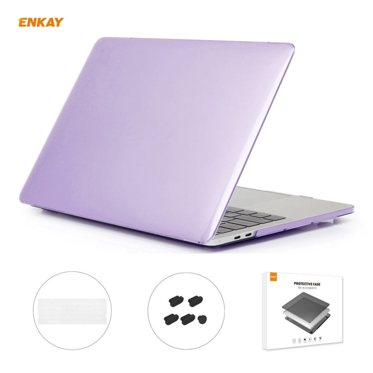 ENKAY ชุด 3 in 1 เคสป้องกันแล็ปท็อปคริสตัล + ฟิล์ม TPU สำหรับคีย์บอร์ดเวอร์ชัน EU + ชุดปลั๊กกันฝุ่น สำหรับ MacBook Pro 13.3 นิ้ว A1708 (ไม่มี Touch Bar), สำหรับ MacBook Pro 13.3 นิ้ว A1708 (ไม่มี Touch Bar)