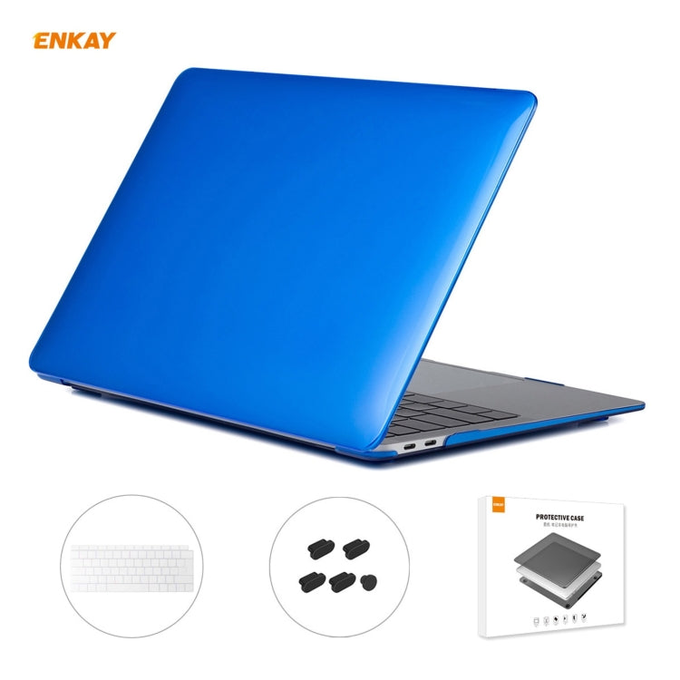 เคสป้องกันแล็ปท็อปคริสตัล 3 in 1 จาก ENKAY + ฟิล์ม TPU ป้องกันคีย์บอร์ดเวอร์ชัน EU + ชุดปลั๊กกันฝุ่น สำหรับ MacBook Air 13.3 นิ้ว A1932 (2018), สำหรับ MacBook Air 13.3 นิ้ว A1932 (2018)