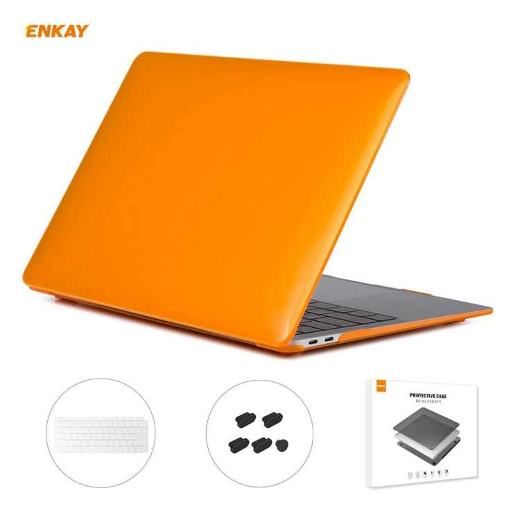 เคสป้องกันแล็ปท็อปคริสตัล 3 in 1 จาก ENKAY + ฟิล์ม TPU ป้องกันคีย์บอร์ดเวอร์ชัน EU + ชุดปลั๊กกันฝุ่น สำหรับ MacBook Air 13.3 นิ้ว A1932 (2018), สำหรับ MacBook Air 13.3 นิ้ว A1932 (2018)