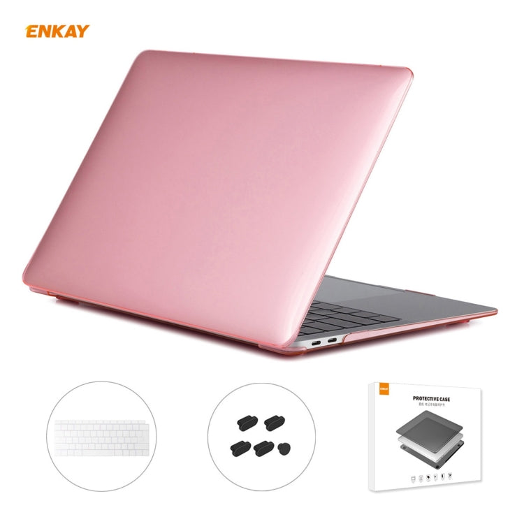 เคสป้องกันแล็ปท็อปคริสตัล 3 in 1 จาก ENKAY + ฟิล์ม TPU ป้องกันคีย์บอร์ดเวอร์ชัน EU + ชุดปลั๊กกันฝุ่น สำหรับ MacBook Air 13.3 นิ้ว A1932 (2018), สำหรับ MacBook Air 13.3 นิ้ว A1932 (2018)