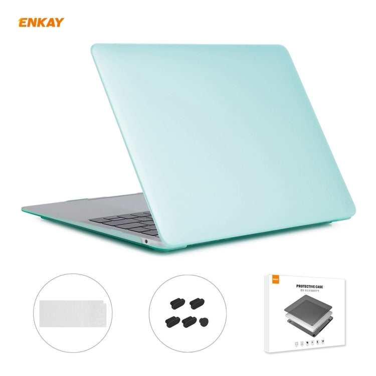 ENKAY ชุด 3 in 1 เคสป้องกันแล็ปท็อปแบบด้าน + ฟิล์ม TPU สำหรับคีย์บอร์ดเวอร์ชัน EU + ชุดปลั๊กกันฝุ่น สำหรับ MacBook Air 13.3 นิ้ว A2179 & A2337 (2020), สำหรับ MacBook Air 13.3 นิ้ว A2179 (2020)