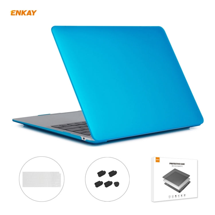 ENKAY ชุด 3 in 1 เคสป้องกันแล็ปท็อปแบบด้าน + ฟิล์ม TPU สำหรับคีย์บอร์ดเวอร์ชัน EU + ชุดปลั๊กกันฝุ่น สำหรับ MacBook Air 13.3 นิ้ว A2179 & A2337 (2020), สำหรับ MacBook Air 13.3 นิ้ว A2179 (2020)