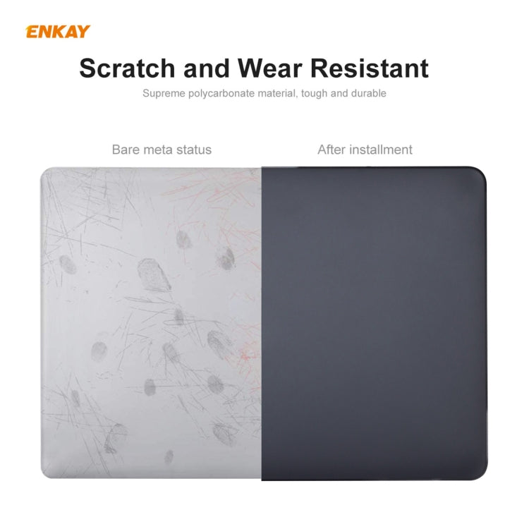 ENKAY ชุด 3 in 1 เคสป้องกันแล็ปท็อปแบบด้าน + ฟิล์ม TPU สำหรับคีย์บอร์ดเวอร์ชัน EU + ชุดปลั๊กกันฝุ่น สำหรับ MacBook Air 13.3 นิ้ว A2179 & A2337 (2020), สำหรับ MacBook Air 13.3 นิ้ว A2179 (2020)