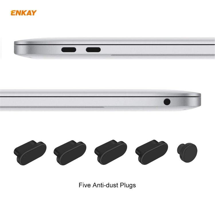 ENKAY ชุด 3 in 1 เคสป้องกันแล็ปท็อปแบบด้าน + ฟิล์ม TPU สำหรับคีย์บอร์ดเวอร์ชัน EU + ชุดปลั๊กกันฝุ่น สำหรับ MacBook Air 13.3 นิ้ว A2179 & A2337 (2020), สำหรับ MacBook Air 13.3 นิ้ว A2179 (2020)
