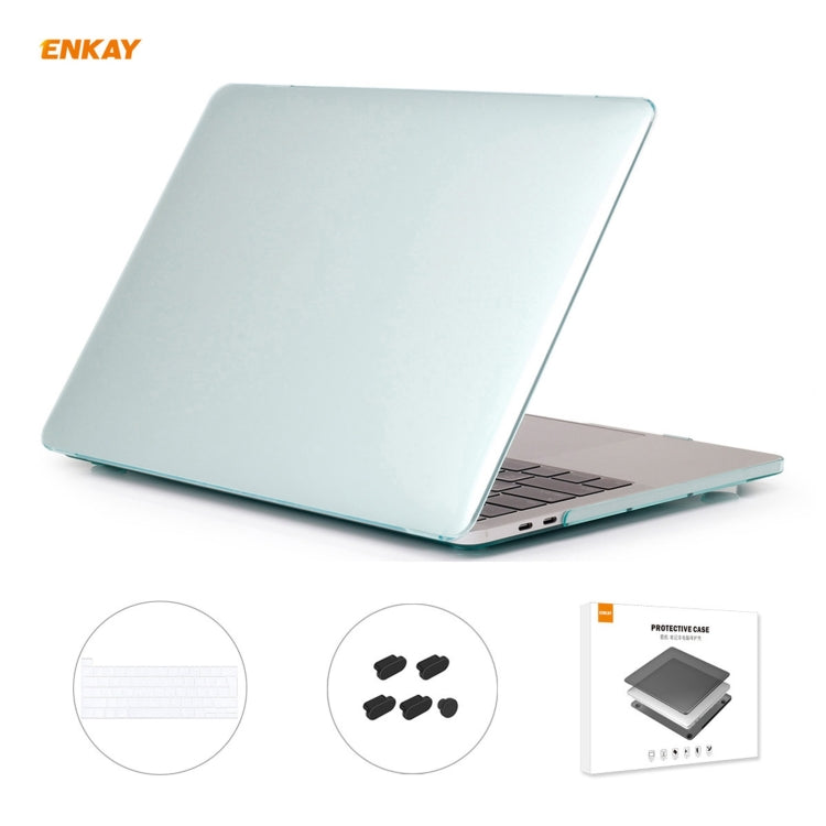 ENKAY ชุด 3 in 1 เคสป้องกันแล็ปท็อปคริสตัล + ฟิล์ม TPU สำหรับคีย์บอร์ดเวอร์ชัน EU + ชุดปลั๊กกันฝุ่น สำหรับ MacBook Pro 13.3 นิ้ว A2251 & A2289 & A2338 (มี Touch Bar), สำหรับ MacBook Pro 13.3 นิ้ว A2251 (มี Touch Bar)