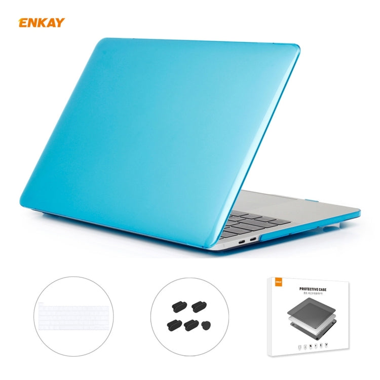 ENKAY ชุด 3 in 1 เคสป้องกันแล็ปท็อปคริสตัล + ฟิล์ม TPU สำหรับคีย์บอร์ดเวอร์ชัน EU + ชุดปลั๊กกันฝุ่น สำหรับ MacBook Pro 16 นิ้ว A2141 (มี Touch Bar), สำหรับ MacBook Pro 16 นิ้ว A2141 (มี Touch Bar)