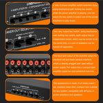 B042 4-in 2-out Power Amplifier Sound Switcher Loudspeaker Switch Distributor, 300W Per Channel Lossless Sound Quality, B042